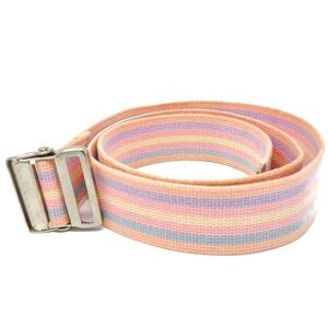 Gait Belt Pastel 60" inches Rainbow Metal Clasp